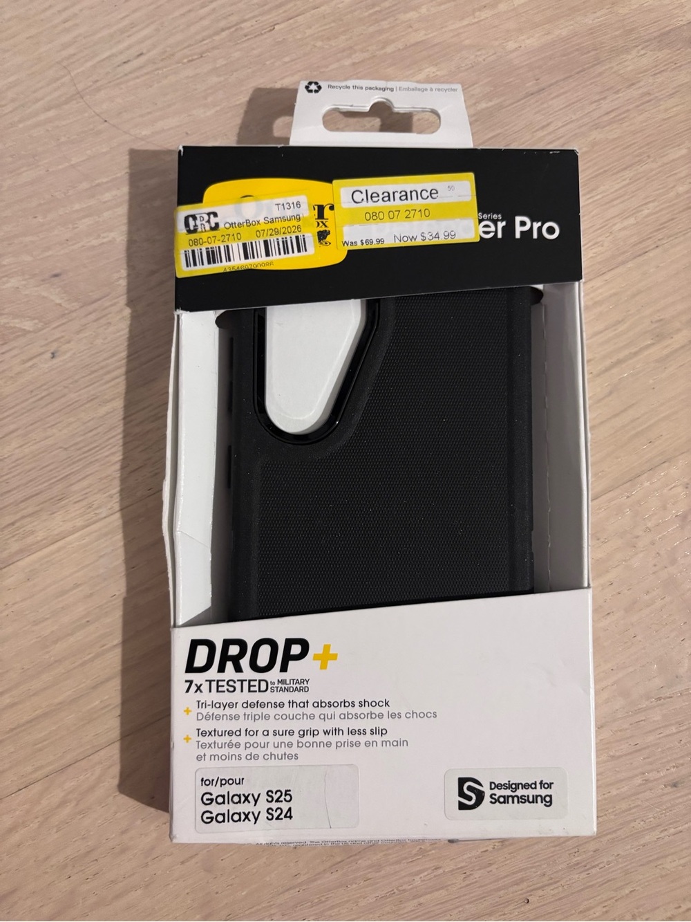 Samsung Galaxy S25 / S24 Otterbox Defender Pro Drop+ Protective Case Black NWT